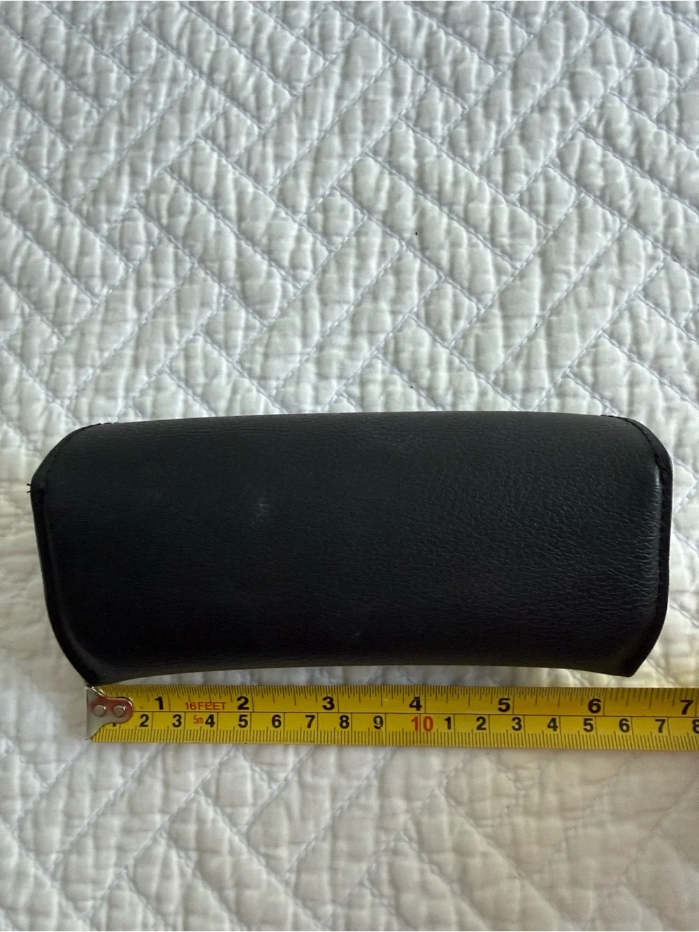 Ray-Ban Black Leather Sunglass Case with Gold Logo